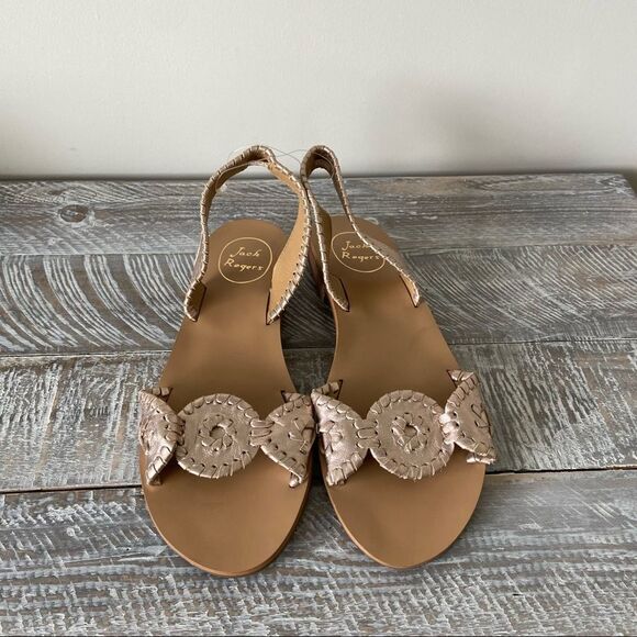 Nwob-jack Roger’s Liliana Metallic Slingback Sandals (Size:7) - Picture 3 of 8